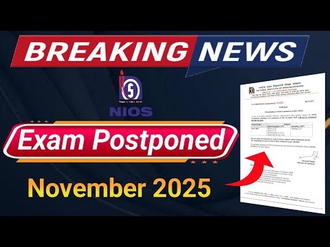 NIOS Exam Postponed