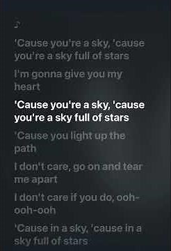 🎶A Sky Full of Stars › Coldplay