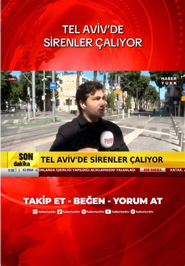 Tel Aviv’de sirenler çalıyor #telaviv #iran #siren #habertürktv | siren