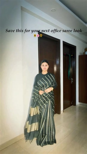 How to Style Saree with Full Sleeves Blouse & Vest Coat || Saree drape tutorial