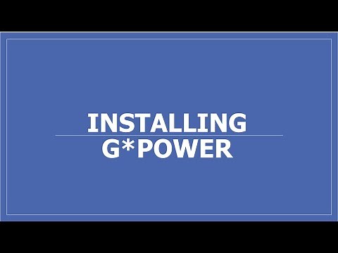 Installing G Power