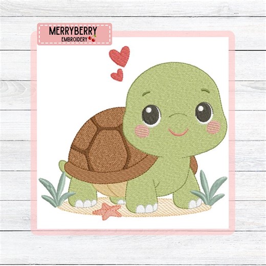 Little Turtle Embroidery Design - Instant Download Digital File for Machine Embroidery - Pattern for Baby, Nursery Decor, (PES DST JEF) - Etsy