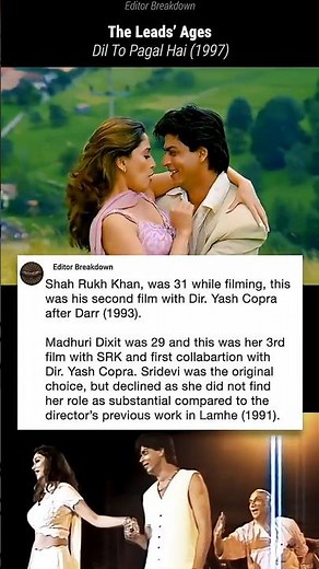 Shah Rukh Madhuri in Dil To Pagal Hai (1997)