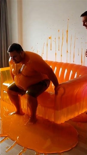 Giant Inflatable Couch Filled with Liquid Prank! 😱 JELLY EXPLOSION! #funny #jellybed