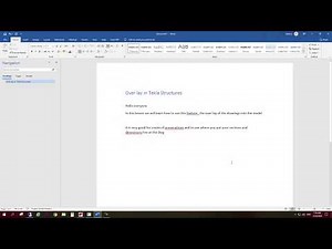 How to use Overlay of Drawings into model in Tekla Structures
