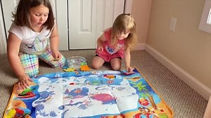 ALLCELE Aqua Wasser Doodle Matte ab 1 2 3 4 5 6 Jahre alt Junge Mädchen, Magic Doodle Malmatte 100*70cm XL Drawing Painting Matte für Kinder Baby Toddler