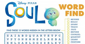 Free Printable Disney Soul Word Search