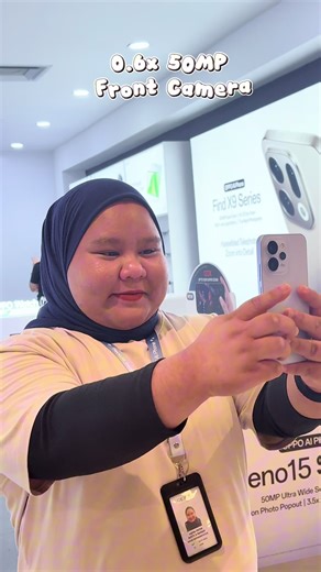 OPPO Reno 15: Selfie Camera with 0.6x Wide Angle