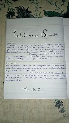 Welcome speech in english || How to start welcome speech