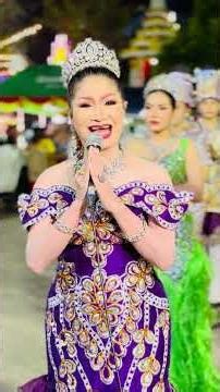 Teacher Phennapa Phongphan, performing traditional Thai singing at Wat Chom Sri, Tambon Phan Don,...