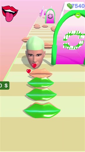 Lips Stack Run Master Game #96 #lipstick #shorts #games