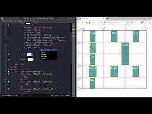 The justify-items and align-items properties with CSS Grid layout