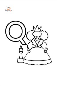 English Letter Q coloring pages ♥ Free Online!