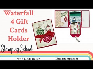 Waterfall Fun Fold 4 Gift Cards Holder