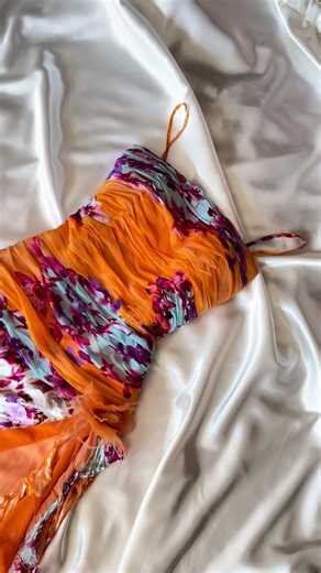 Vintage orchid orange silk dress #silkdress #dress #vintage #vintagedress #orchid #orangedress #fyp