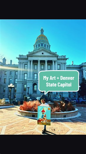 I’m back! A huge thank you to the Denver State Capitol for allowing me back to display more artwork in this beautiful and historic building! 🤙🏽 #DanielLogan #FYP #Art #denverstatecapitol #coloradoartist