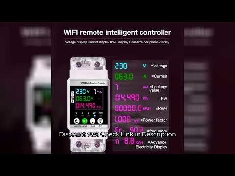 WiFi Smart Power Meter 63A Automatic Reclosing Protector Digital KWH Leakage Current Voltage Monitor
