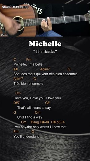 Michelle - The Beatles | Guitar Chords - Guitar Lessons #chordgitar #guitarlessons