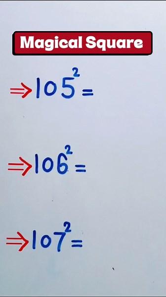 Magical Square Trick 😱 Unbelievable Math Hack! #shorts #maths #mathstricks #mathematics #education