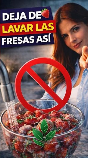 DEJA de lavar las FRESAS asi 🍓 Estas arruinando el postre y no lo sabes 😳
