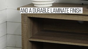 Walker Edison Furniture Company 58 in. Columbus Black MDF TV Stand with Adjustable Shelves (Max TV Size 65 in.) HD58CSPBL