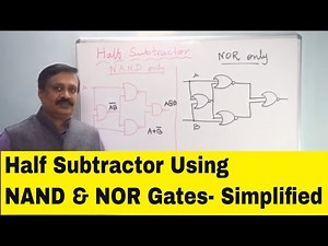 Half Subtractor Using NAND & NOR Gates