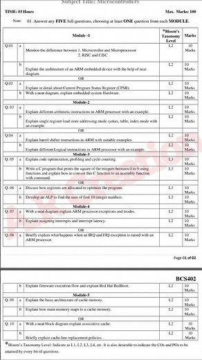 💥4th SEM MC MODEL QUESTION PAPER BCS402 #mc #vtu #viral #shorts
