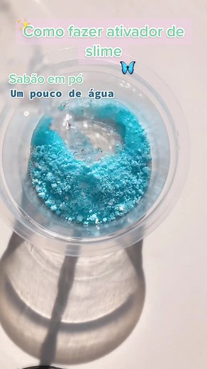 Como fazer ativador de slime com sabão em pó e água 🚿