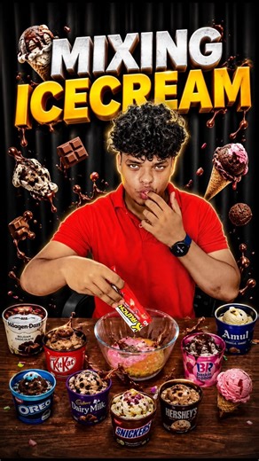 World’s Craziest Ice Cream Mix 🤤🍫 #shorts