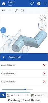 Learn 37 - Sweep | Onshape Android