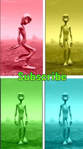 Alien red vs Alien yellow Alien dance