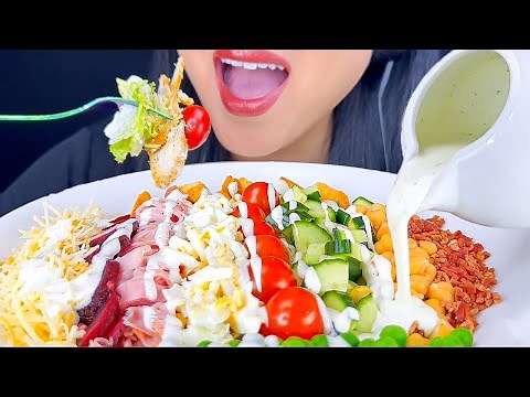 ASMR 50 MINUTES OF EATING SALAD