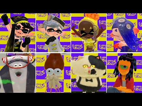 Splatoon 3 - All Character Victory Animations & Lines (Tableturf Battle)
