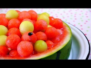 Watermelon & melon balls cake