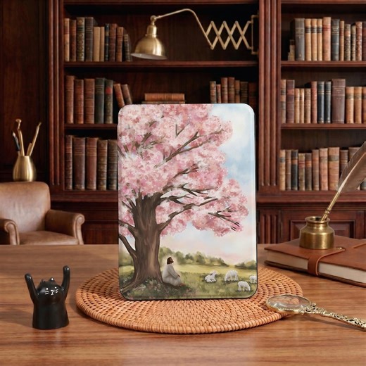 Jesus Under Cherry Blossom Tree Kindle Case, Personalization Kindle Paperwhite Case,kobo Clara2e Case,kindle 12th/2024(6") Case,gift for Her - Etsy UK