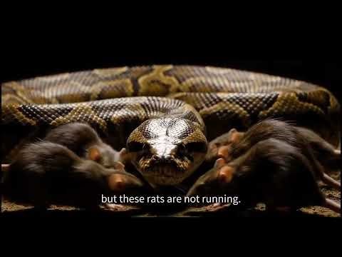 Pythons' Unbelievable Hunt: Giant Snake Ambushed by a Swarm of Rats!
