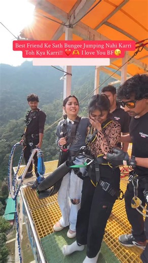 3M views · 19K reactions | Best Friend Ke Sath Bungee Jumping Nahi Karri Toh Kya Karri!! ❤️﫶 I love You BF www.globesome.in/ +91-7455041292 [Bungee Jumping, India’s Highest Bungee Jumping, Bungee Jumping in Rishikesh, Rishikesh, India] | Globesome | Facebook