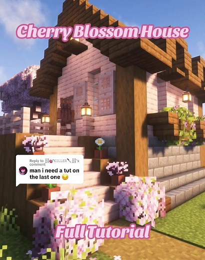 Minecraft Cherry Blossom House Tutorial