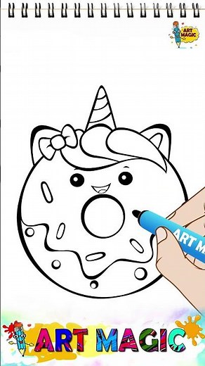 Really delicious UNICORN DONUTS!!! | super tasty | easy to draw | ArtMagic