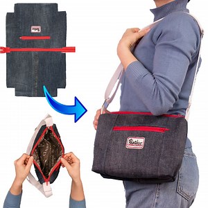 So nähen Sie ganz einfach eine stylische Tasche aus alten Jeans! | Miarti - Kreative ideen