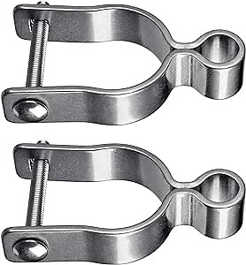 Insaga 304 Stainless Steel Gate Hinges 2Pcs for 1-3/8" Chain Link Fence Post, Heavy Duty Female Hinges with 5/8" Pin, Nut/Bolt Included - Fit Barn, Farm, Cattle Gates