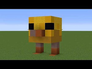 How To Make a Baby Chicken Statue In Minecraft 🐤