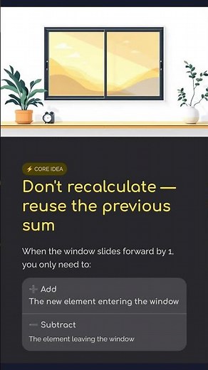 Sliding Window in 60 Seconds 🔥 (Must Know for Placements) #algorithms #dsa #placements