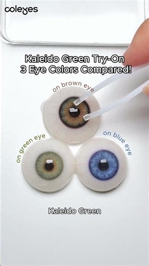 Kaleido Green Conatcts Try on