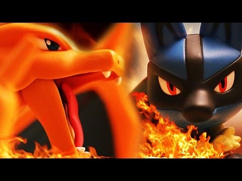 Stop Motion Battle - Charizard vs Lucario