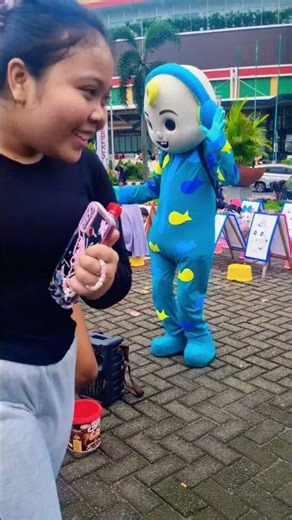 Clown dancing and having fun