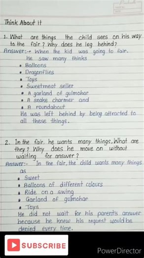 the lost child question answer | class 9 english moments chapter 1 question answer