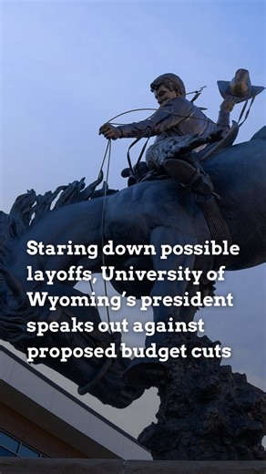 University of Wyoming President Ed Seidel has historically avoided wading into the day-to-day affairs of the Wyoming Legislature. But lawmakers' proposal to slash the school's block grant by $40 million — a move that could result in job losses — pushed Seidel to break his customary silence. Read more ➡️ https://wyofile.com/staring-down-possible-layoffs-university-of-wyomings-president-speaks-out-against-proposed-budget-cuts/ | WyoFile