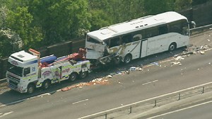 Two killed in M11 motorway coach crash