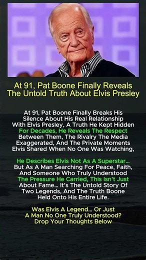 Pat Boone Finally Reveals What Elvis Presley Was Really Like